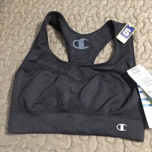 Champion Seamless Racer Sports Bra Black NEW Tags
